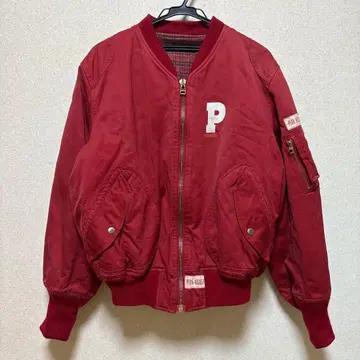 [ PINK HOUSE ] 충전솜 로고 블루종