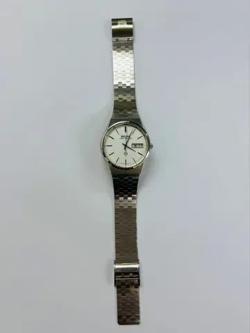 킹 쿼츠 손목시계 실버 스테인리스