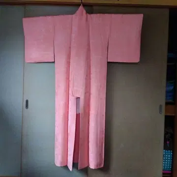 이로무지 기모노 핑크 꽃무늬 린스 하나몬