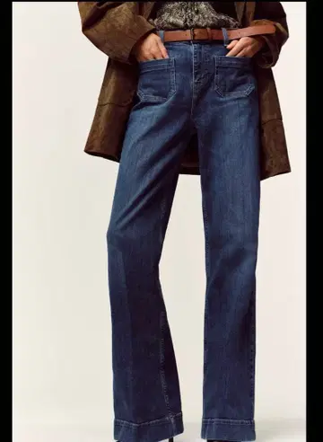 ZARA 자라 JEANS Z1975 FLARE 하이웨스트 벨트 포함 34