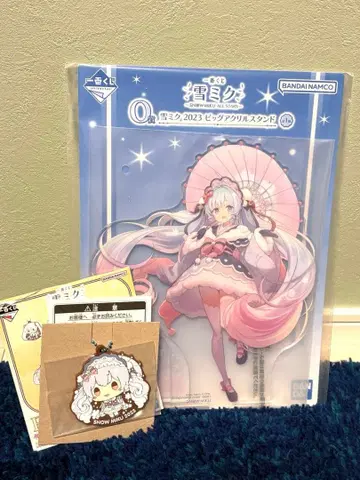 제일복권 유키 미쿠 O상 유키 미쿠 2023 빅 아크릴 스탠드 러버 참