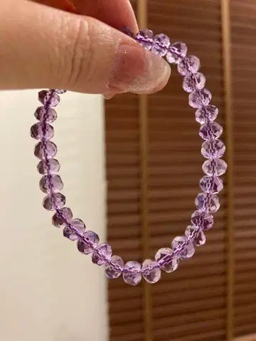 극상 버튼컷 5A+ 선명한 발색 최고급 반짝이는 자수정 6밀리 후반