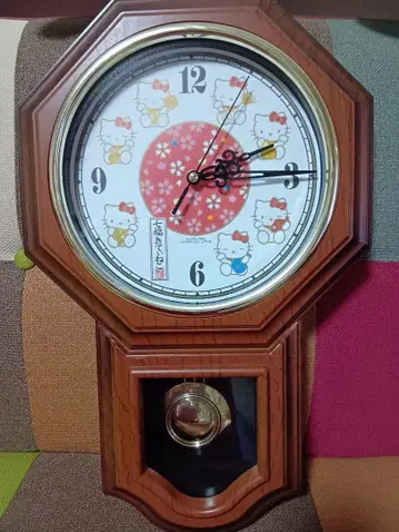 헬로키티 벽시계 정크제품