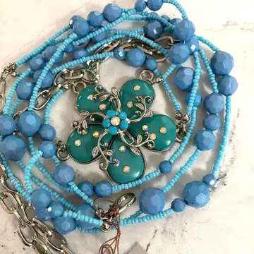 새상품 터콰이즈 플라워 벨트 앤티크 빈티지 개성 체인