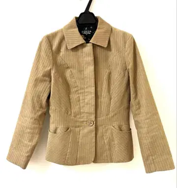 소니아 리키엘 38호 스트라이프 베이지 자켓