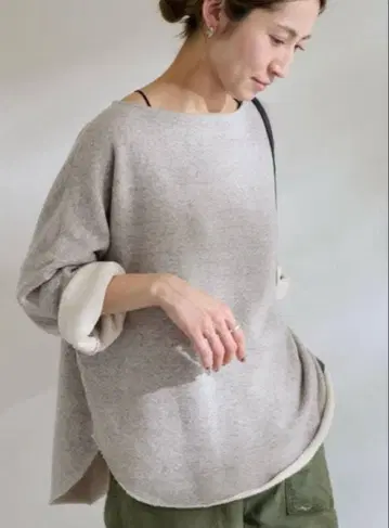 FRAMeWORK 코튼 리오셀 보트넥 맨투맨