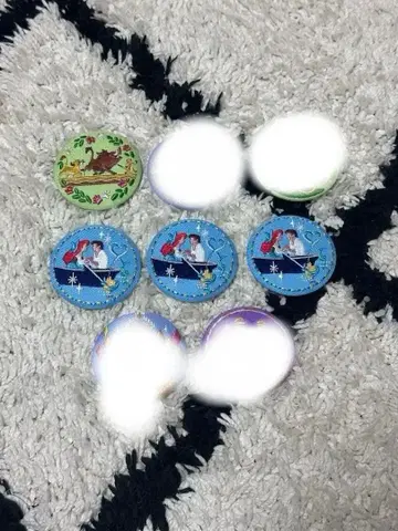 디즈니 자수 캔뱃지 4개 세트