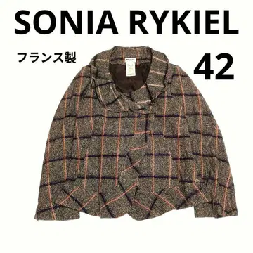 새상품급 소니아 리키엘 울 알파카 실크 혼방 프릴 자켓 포멀