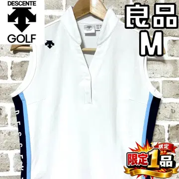 [ 선착순 ] 데상트 골프 여성용 슬리브리스 피케 셔츠 M 화이트 계열