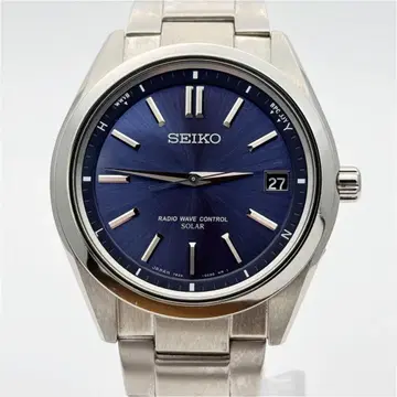SEIKO 브라이츠 7B24-0BH0 작동 전파 솔라 네이비 다이얼