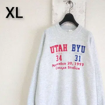 90s USA제 구제 의류 프룻 오브 더 룸 맨투맨 풋볼 그레이