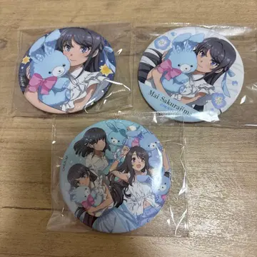 청춘 돼지는 꿈을 꾸는가? 캔뱃지 복권 사쿠라지마 마이 3종 세트