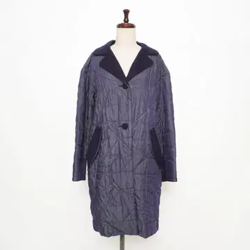 개버딘 K.T 퀼팅 체스터 코트 네이비 11 *MD571