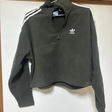 adidas 하프 지퍼 트레이닝복 M 올리브 그린