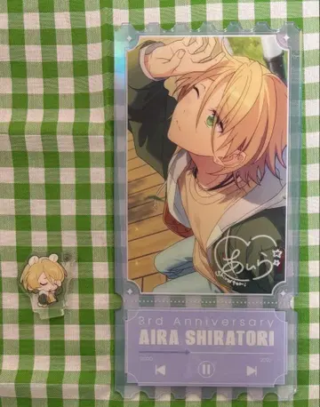 시라토리 아이라 답례품 중국 앙스타 카드 과금 아크릴 스탠드 아크릴 티켓