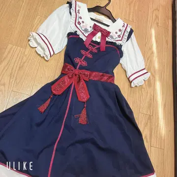 아마벨 블라우스 점프스커트 세트