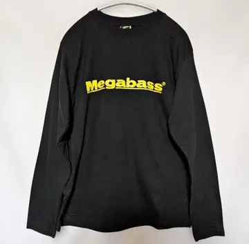Megabass 택 포함 크루넥 롱 T 블랙 S