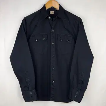 SUGAR CANE 슈가케인 코튼 새틴 웨스턴 셔츠 블랙