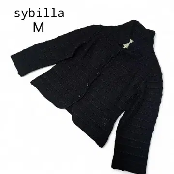 sybilla 시빌라 니트 가디건 울 혼방 블랙 M