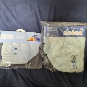 KIDS 스미코구라시 타월 캡 토카게&곰 푸우 모자와 양말 세트