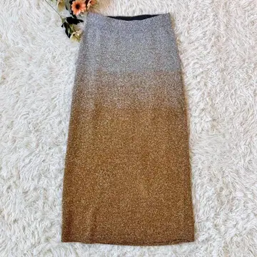 드리스반노튼 그라데이션 라메 타이트 롱 스커트