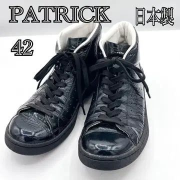 PATRICK 패트릭 에나멜 하이컷 스니커즈 42 일본제
