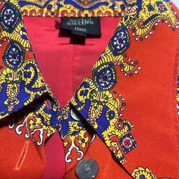 장 폴 고티에 페이즐리 무늬 긴팔 셔츠