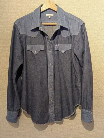 [ 새상품급 ] 엔지니어드 가먼츠 데님 웨스턴 셔츠 S