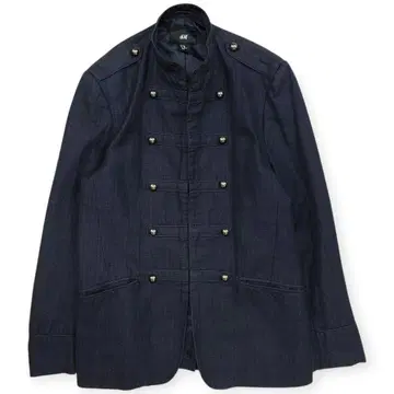 레어 [ Archive ] H&M 블랙 코튼 린넨 나폴레옹 자켓