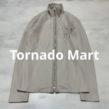 새상품급 Tornado Mart 꽃무늬 자수 집업 자켓