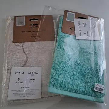 ARABIA 무민 스너프킨 페이스 타월 2개 세트