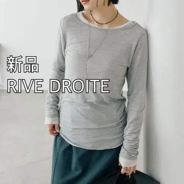 새상품 RIVE DROITE 리브 드와 실크 캐시미어 블렌드 보트T