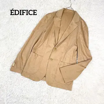에디피스 테일러드 자켓 베이지 광택감 골드 버튼 얇은 소재 [M]