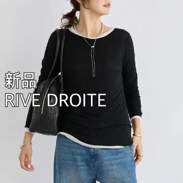 새상품 RIVE DROITE 리브 드와 실크 캐시미어 블렌드 보트 T