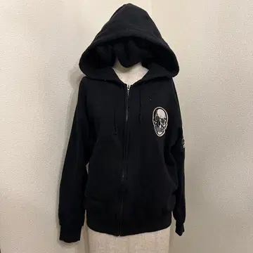 04ss Number nine skull zip hoodie