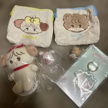 mikko 복슬복슬 파우치 피규어 봉제 인형 스트랩 클리어 참