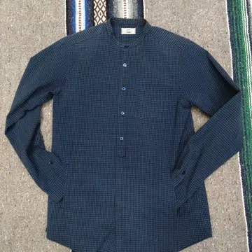 Rags McGREGOR 밴드 카라 깅엄 체크 셔츠 ( M )