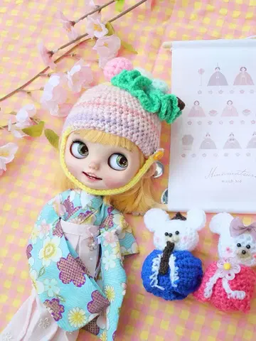 브라이스 삼색 만두 모자 니트 모자 히나마쓰리 네오 브라이스