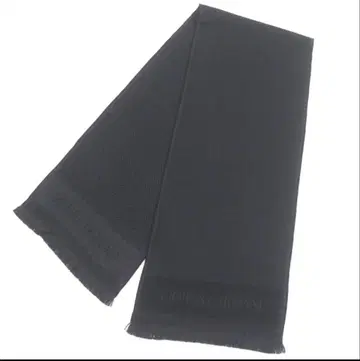 GIORGIO ARMANI 울 100% 머플러 블랙 이탈리아제