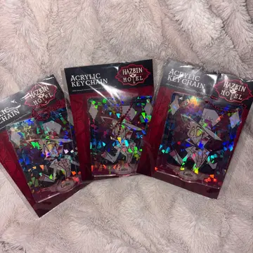 해즈빈 호텔 홀로그램 아크릴 볼체인 루시퍼 신주쿠 마루이 3개