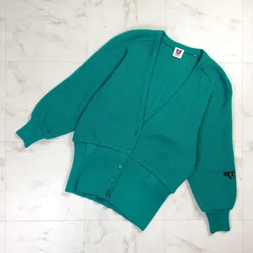 BALLY U 울 니트 가디건 그린 사이즈 M*MD1333