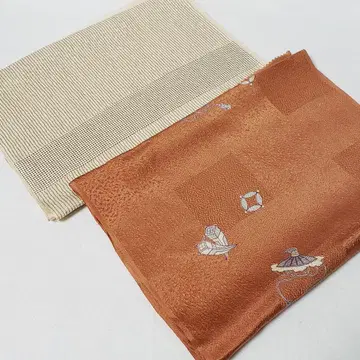 (1578) 오비 장식 천 2점 묶음 판매 기모노 일본 의류 잡화