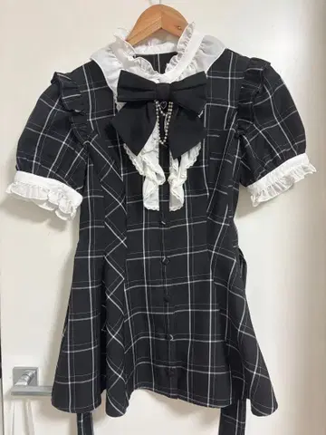 시크릿 허니 셋업 체크 무늬 반팔 시크릿허니