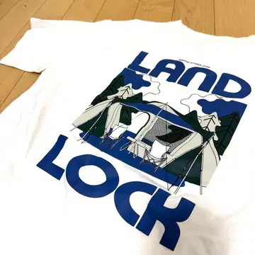 스노우피크 설봉제 한정판 T셔츠 랜드 락 LAND LOCK 화이트