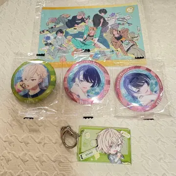 에이트리 카가야 소우지 쿠라쿠마 우시오 캔뱃지 카세트풍 키링 엽서