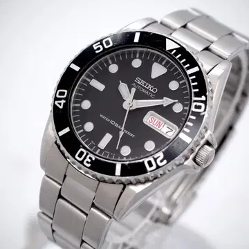 276 작동 SEIKO 시계 남성용 다이버 워치 블랙 자동 와인딩