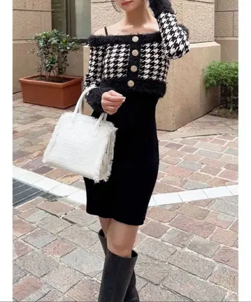 RESEXXY 하운드투스 앙상블 미니 원피스