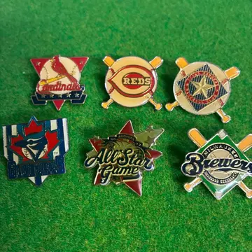 빈티지 메이저리그 핀 배지