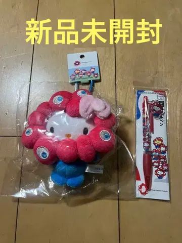 미야쿠미야쿠 변신 봉제 인형 키티 카라비너 달린 볼펜 산리오