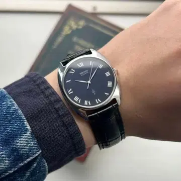 SEIKO tank 샤리오 7830 토노 네이비 다이얼 작동품